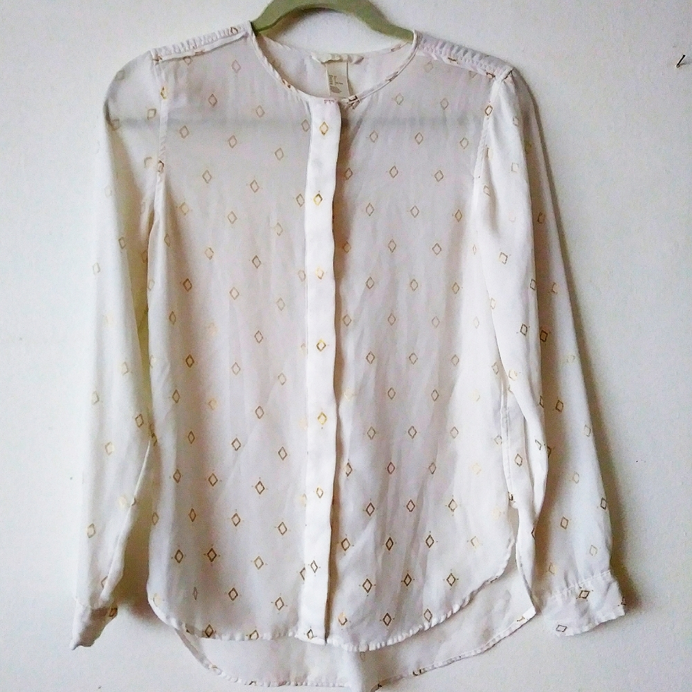 H&M button down hi-lo blouse